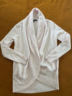 Quince Women's Mongolian Cashmere Open Cardigan Sweater Light Pink Sz Small